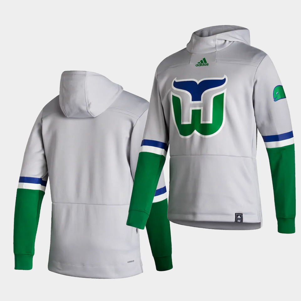Men Carolina Hurricanes Blank White NHL 2021 Adidas Pullover Hoodie Jersey